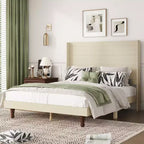 GDFStudio Buck Wood Platform Bed Frame with 54 High Headboard