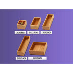 Boîte de rangement en bambou pour tiroir de cuisine, tiroir fourre-tout, bureau, chambre à coucher, chambre d'enfant, artisanat, couture et salle de bain, lot de 12