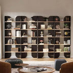 Bibliothèque Lantine à 5 niveaux, étagère double de 180 cm de haut avec étagères ouvertes, bibliothèque autoportante pour bureau à domicile, salon