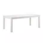 Table à manger rectangulaire en bois massif de 160 cm, pour 6 personnes, avec pieds en bois pour salle à manger et salon