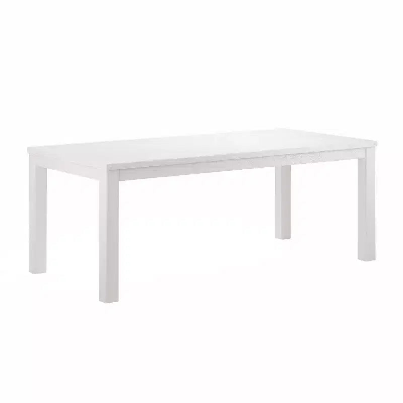 Table à manger rectangulaire en bois massif de 160 cm, pour 6 personnes, avec pieds en bois pour salle à manger et salon