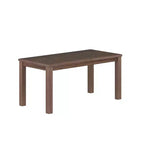 Table à manger rectangulaire en bois massif de 160 cm, pour 6 personnes, avec pieds en bois pour salle à manger et salon