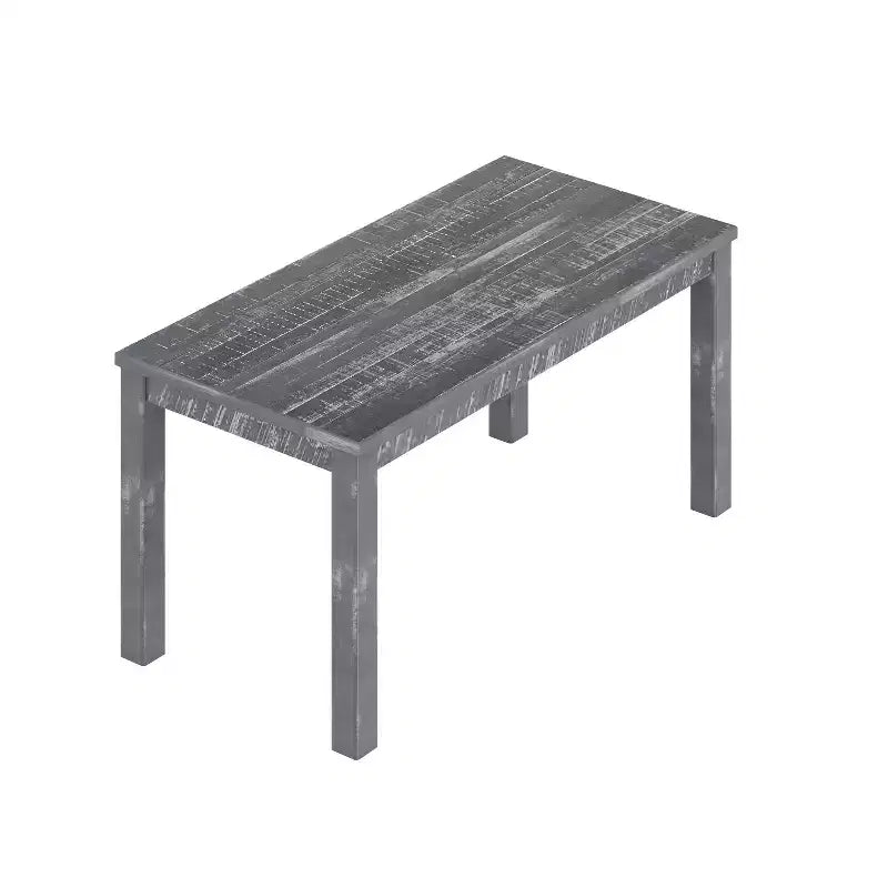 Table à manger rectangulaire en bois massif de 160 cm, pour 6 personnes, avec pieds en bois pour salle à manger et salon