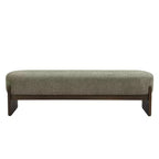 Pouffe en fil bouclé rembourré en hévéa moderne Arabella 64