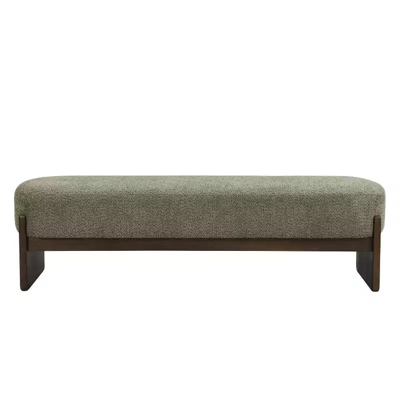 Pouffe en fil bouclé rembourré en hévéa moderne Arabella 64