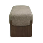 Pouffe en fil bouclé rembourré en hévéa moderne Arabella 64