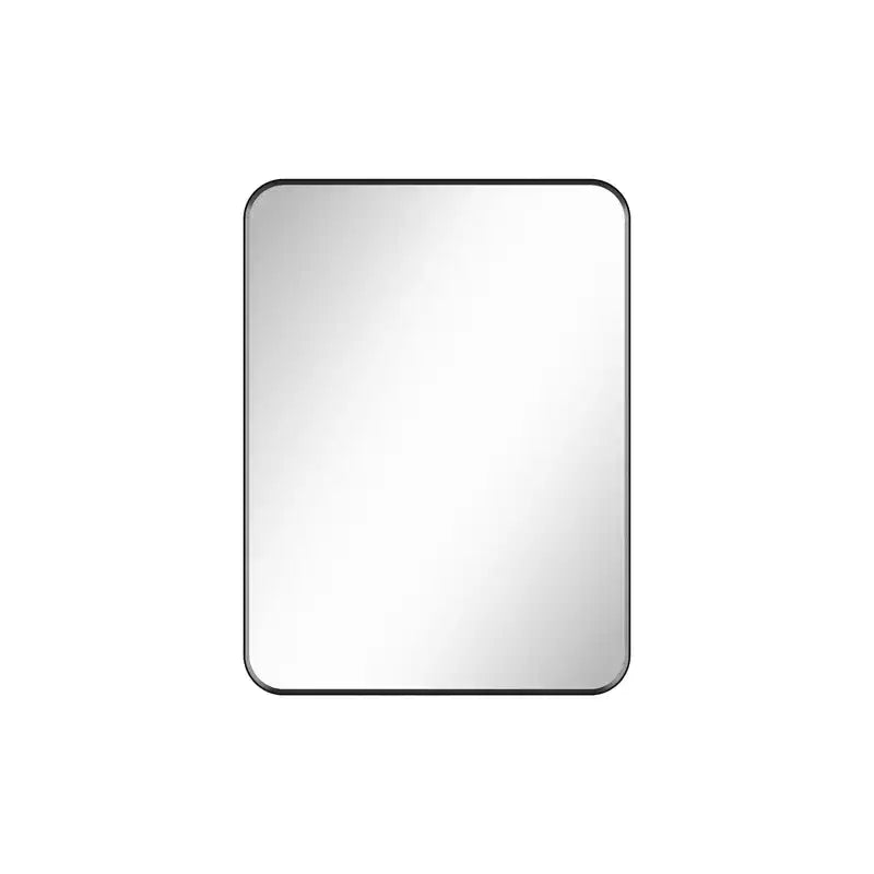 Miroir de salle de bain, Miroir de courtoisie rectangulaire arrondi pour lavabo, Miroir mural, Verre trempé HD et cadre en aluminium antirouille