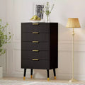 Commode à 5 tiroirs pour chambre à coucher, commode de chambre moderne, commode de rangement, meuble de rangement, petite table de chevet cannelée pour chambre à coucher