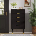 Commode à 5 tiroirs pour chambre à coucher, commode de chambre moderne, commode de rangement, meuble de rangement, petite table de chevet cannelée pour chambre à coucher