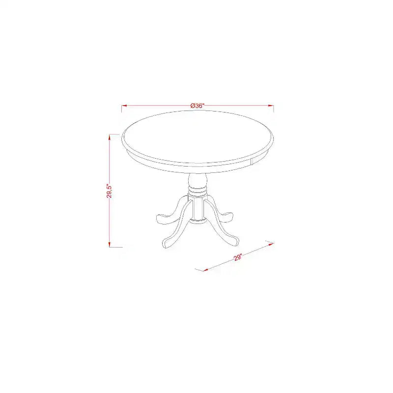 Table de cuisine Belmont avec 2 chaises de salle à manger, Cappuccino
