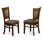 Table de salle à manger Belmont avec rallonge de 12 pouces et chaises de coin-repas, expresso