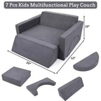 Canapé pour enfants, canapé de jeu modulaire pour tout-petits - Convertible multifonctionnel pour salle de jeux ou chambre d'enfant