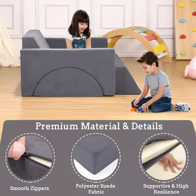 Canapé pour enfants, canapé de jeu modulaire pour tout-petits - Convertible multifonctionnel pour salle de jeux ou chambre d'enfant