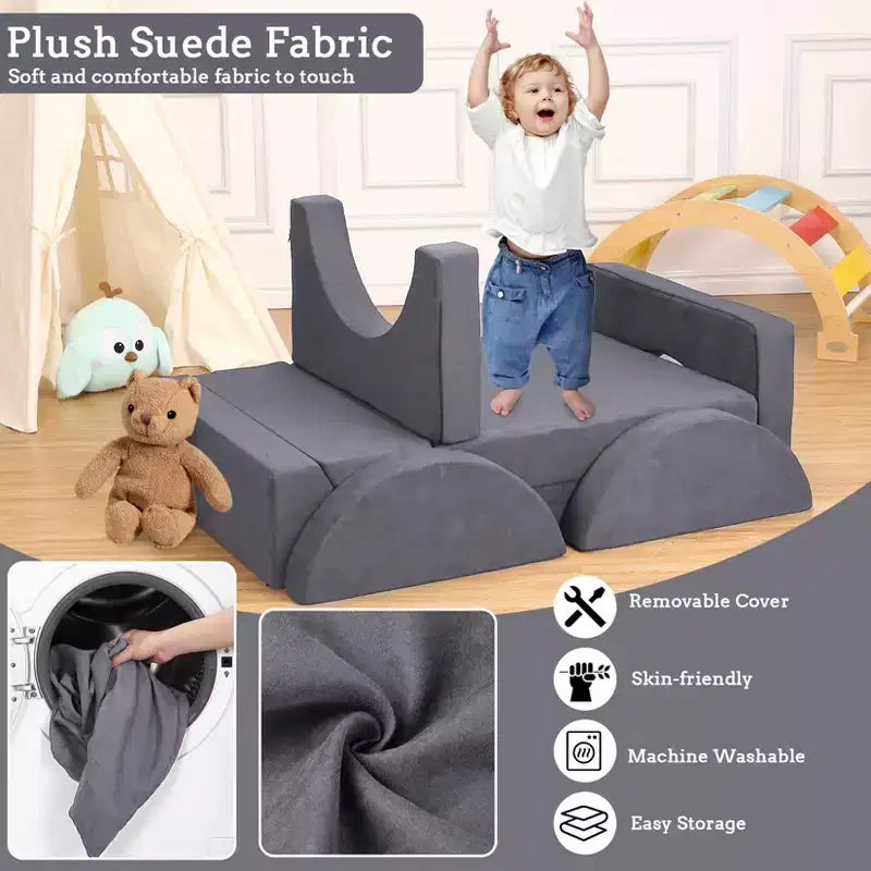 Canapé pour enfants, canapé de jeu modulaire pour tout-petits - Convertible multifonctionnel pour salle de jeux ou chambre d'enfant