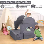 Canapé pour enfants, canapé de jeu modulaire pour tout-petits - Convertible multifonctionnel pour salle de jeux ou chambre d'enfant