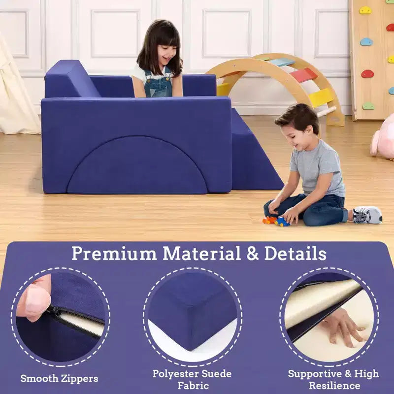 Canapé pour enfants, canapé de jeu modulaire pour tout-petits - Convertible multifonctionnel pour salle de jeux ou chambre d'enfant