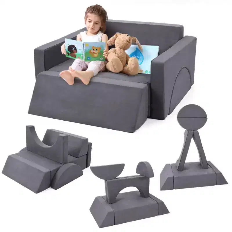 Canapé pour enfants, canapé de jeu modulaire pour tout-petits - Convertible multifonctionnel pour salle de jeux ou chambre d'enfant