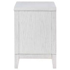 Table de chevet à 2 tiroirs Marielle, blanc vieilli