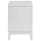 Table de chevet à 2 tiroirs Marielle, blanc vieilli