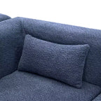 Canapé d'angle modulaire en bouclette, canapé sectionnel moderne en mousse compressée avec deux méridiennes