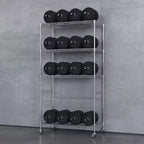 Étagère de rangement métallique à 4 niveaux avec roulettes, étagère de rangement robuste et réglable avec roulettes, étagère de rangement autoportante en fil métallique pour garage, cellier, argent