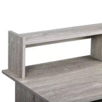 Bureau d'ordinateur moderne P2 en aggloméré de 15 mm gris
