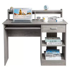 Bureau d'ordinateur moderne P2 en aggloméré de 15 mm gris