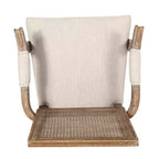 Chaises de salle à manger rembourrées en bois et rotin de style campagnard Zentner (4 pièces)