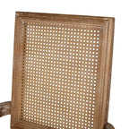 Chaises de salle à manger rembourrées en bois et rotin de style campagnard Zentner (4 pièces)
