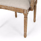 Chaises de salle à manger rembourrées en bois et rotin de style campagnard Zentner (4 pièces)