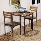 Table et chaises pour 2, table à manger 3 pièces avec pieds de table en spirale pour petits espaces, cuisine, appartement
