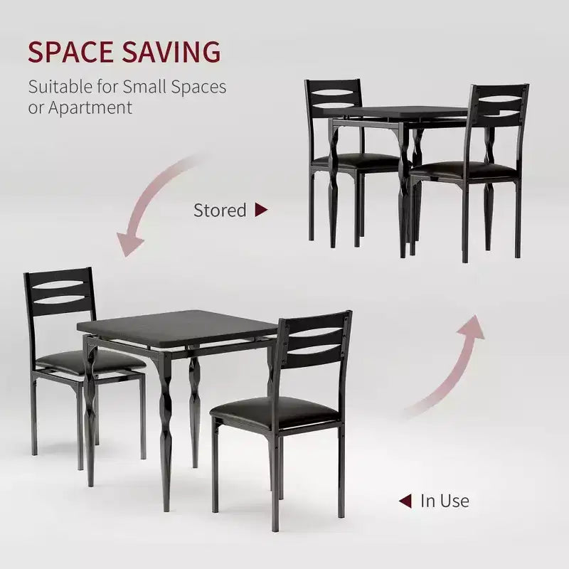 Table et chaises pour 2, table à manger 3 pièces avec pieds de table en spirale pour petits espaces, cuisine, appartement