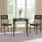 Table et chaises pour 2, table à manger 3 pièces avec pieds de table en spirale pour petits espaces, cuisine, appartement