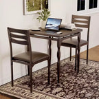 Table et chaises pour 2, table à manger 3 pièces avec pieds de table en spirale pour petits espaces, cuisine, appartement
