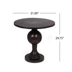 Table à manger circulaire Devries en aluminium, faite à la main et de style moderne