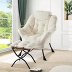 Fauteuil de salon et ottoman avec pochette latérale