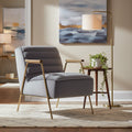 Meridian Furniture,Woodford Grey Velvet Accent Chair