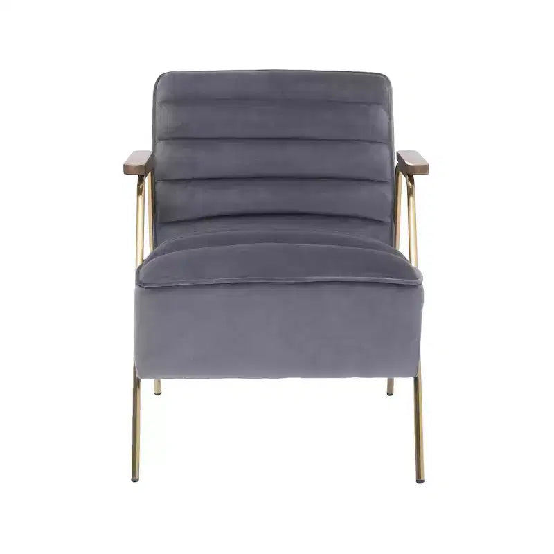 Fauteuil d'appoint en velours gris Woodford