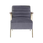 Fauteuil d'appoint en velours gris Woodford