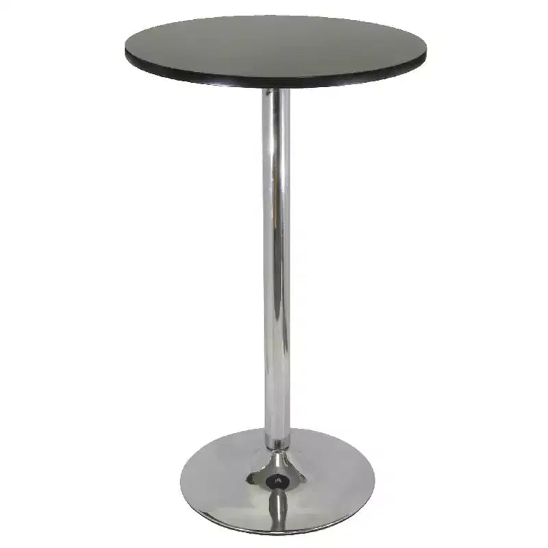 Table de salle à manger haute Summit avec tabourets pivotants Métal/Noir/Chrome brillant (3 pièces)