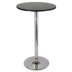Table de salle à manger haute Summit avec tabourets pivotants Métal/Noir/Chrome brillant (3 pièces)