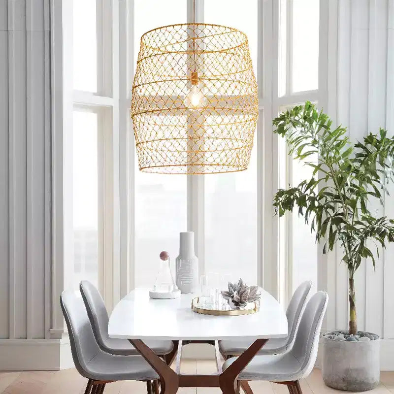 Table à manger moderne Emmond du milieu du siècle, 183 cm, blanc/marron (assemblage requis)