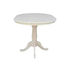 Table de salle à manger ronde de 36 po, hauteur comptoir, avec rallonge de 12 po, non finie