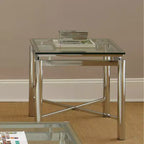 Table d'appoint Nova en chrome et verre