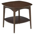 Copenhagen Accent Table Walnut - OSP Home Furnishings: Mid-Century 2-Tiered, Square, Wood Construction
