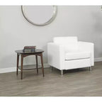 Table d'appoint Copenhague Noyer : Style Mid-Century, 2 Plateaux, Carrée, Construction en Bois