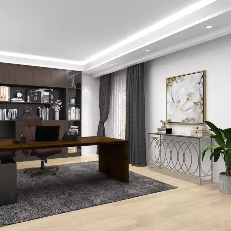 Console Métal et Miroir, Design Treillis, Façade et Côtés, Argent