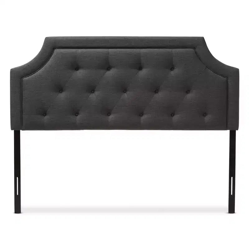 Tête de lit en tissu contemporain et moderne Mars Gris foncé