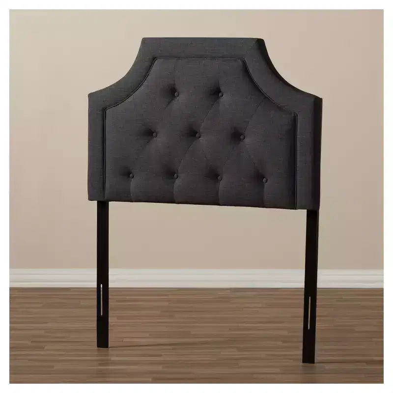 Tête de lit en tissu contemporain et moderne Mars Gris foncé