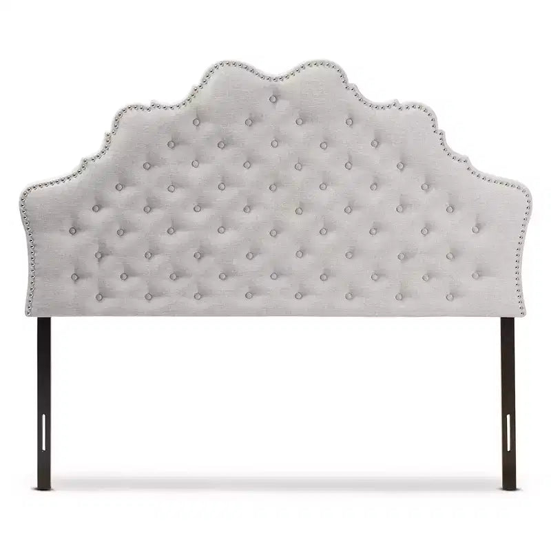 Tête de lit en tissu Hilda moderne et contemporaine, beige